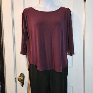 Papermoon Aubrey Cold Shoulder Purple Knit Women's Top - Size Xl